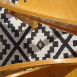 Light wood post-formed chairs, the 2.