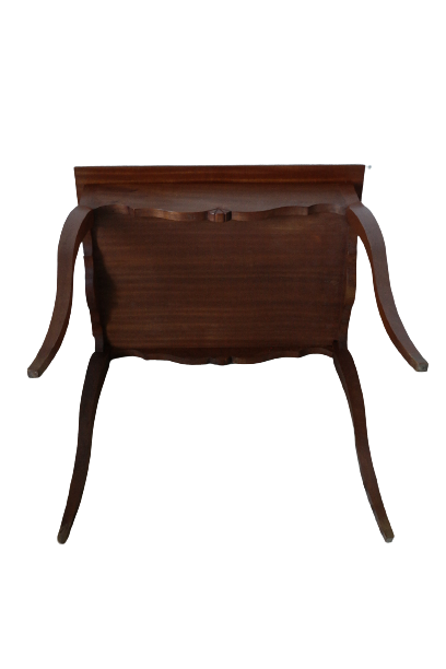 Table d'appoint, travailleuse pupitre vintage artisanale en acajou