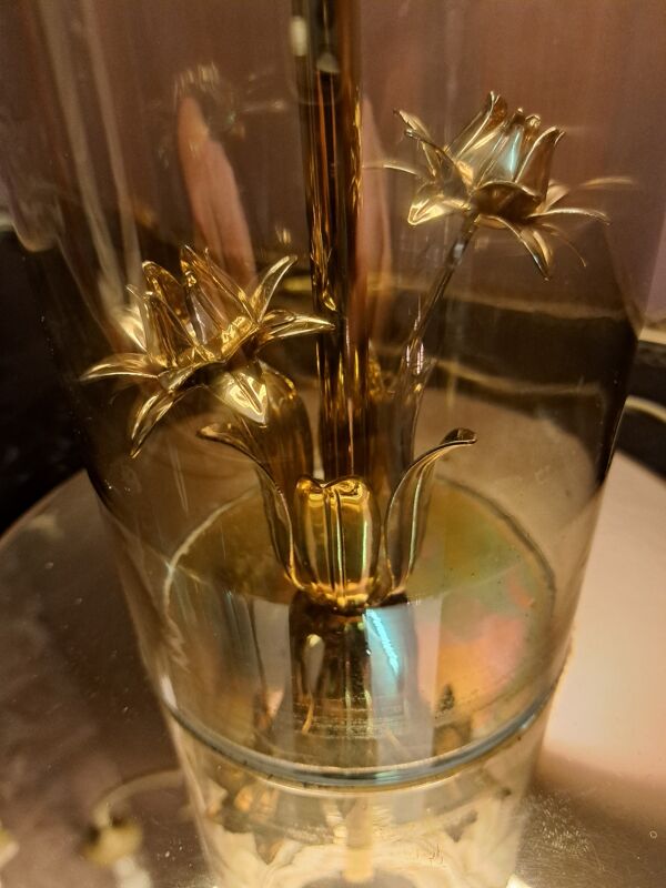 Lampe See Delmas en laiton et verre