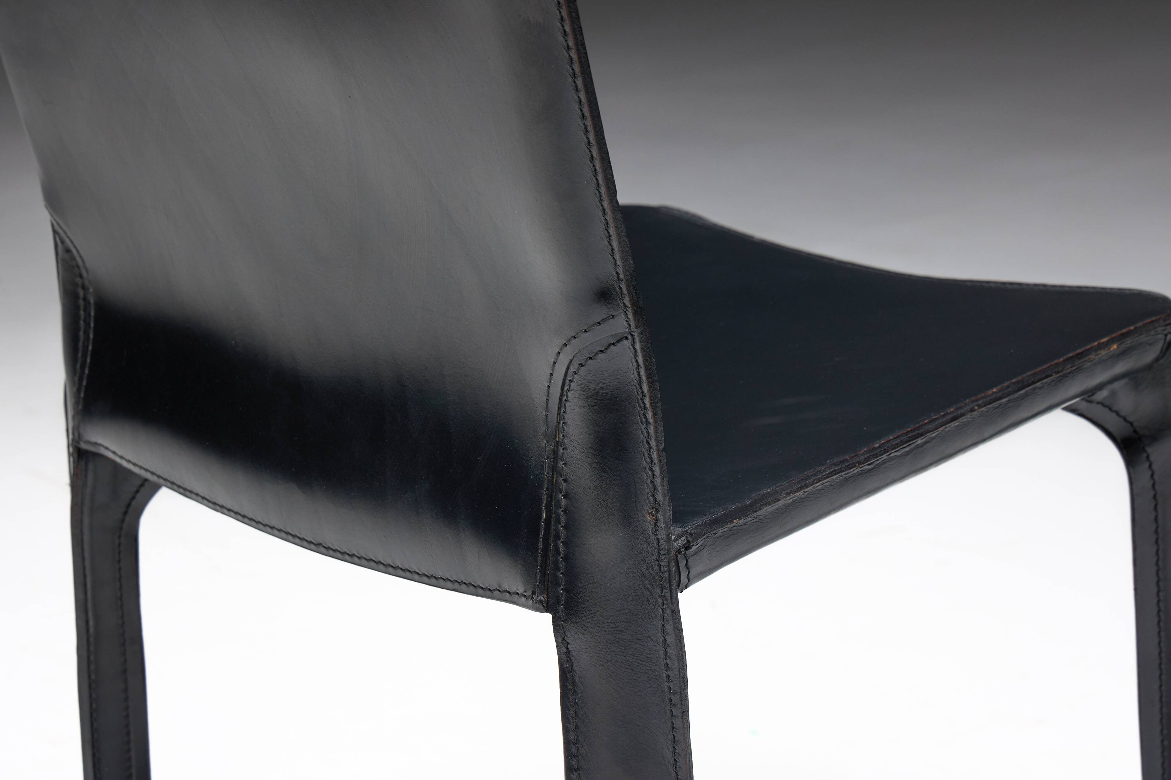 CAB 412 Chairs by Mario Bellini for Cassina, Italy, 1970s