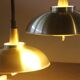 Danish pair of brass colour ceiling lamps attributed to the company Frandsen 1