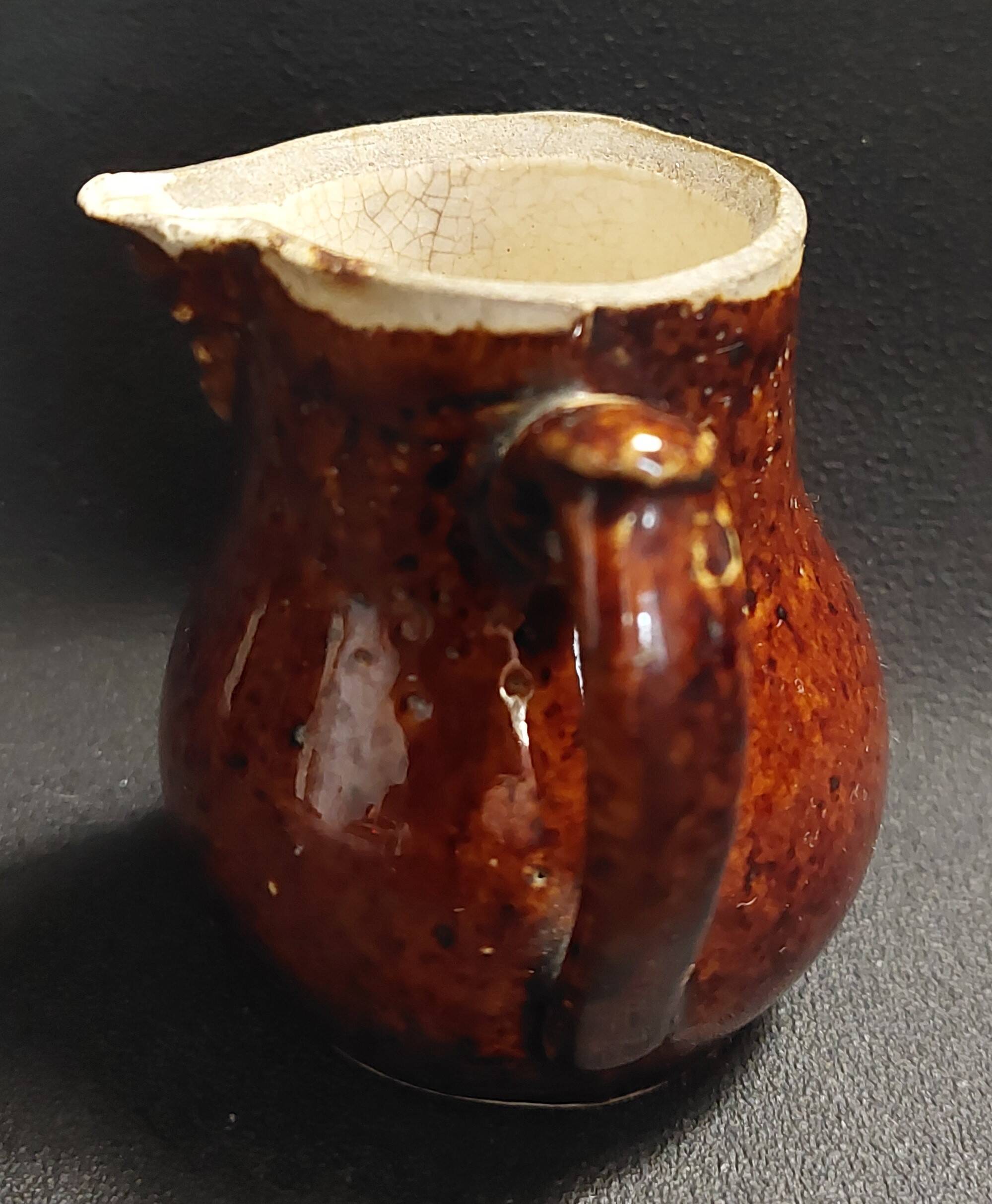 Early 20th century glazed stoneware cream pot