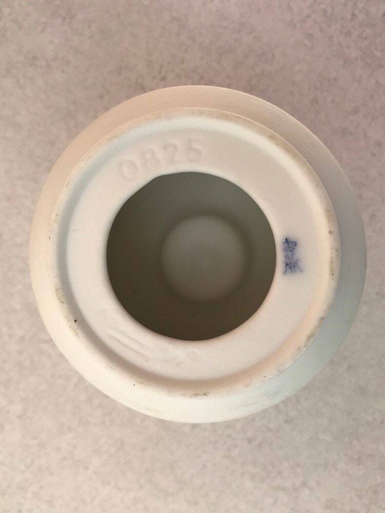 Mid Century signed biscuit porcelain Candle holder