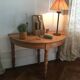 Console ancienne demi lune bois