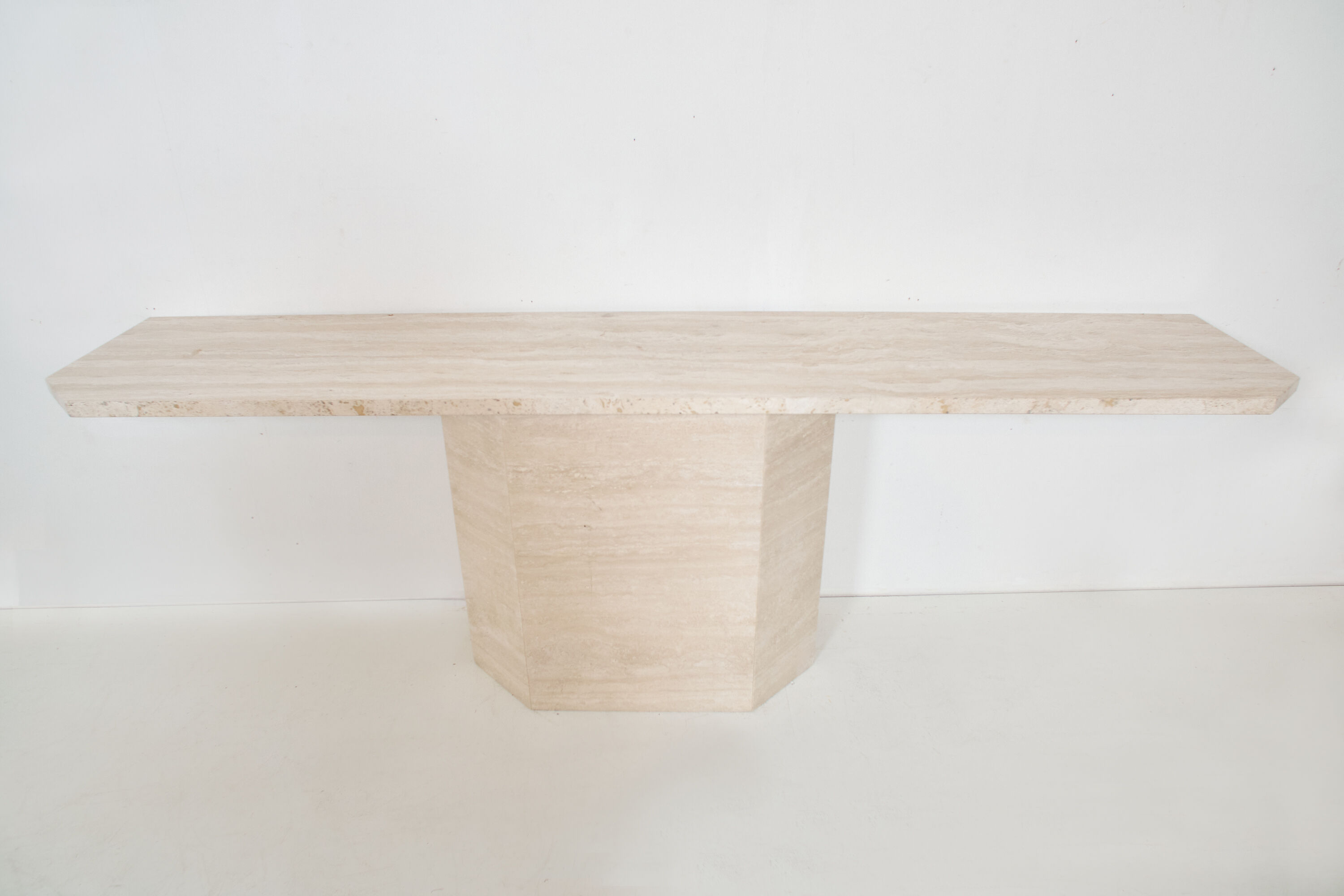 Italian travertine console 1970