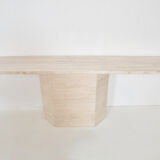 Italian travertine console 1970