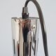 large industrial pendant lamp made of metal and chrome with black shrink lacquer, ball lamp 1960s