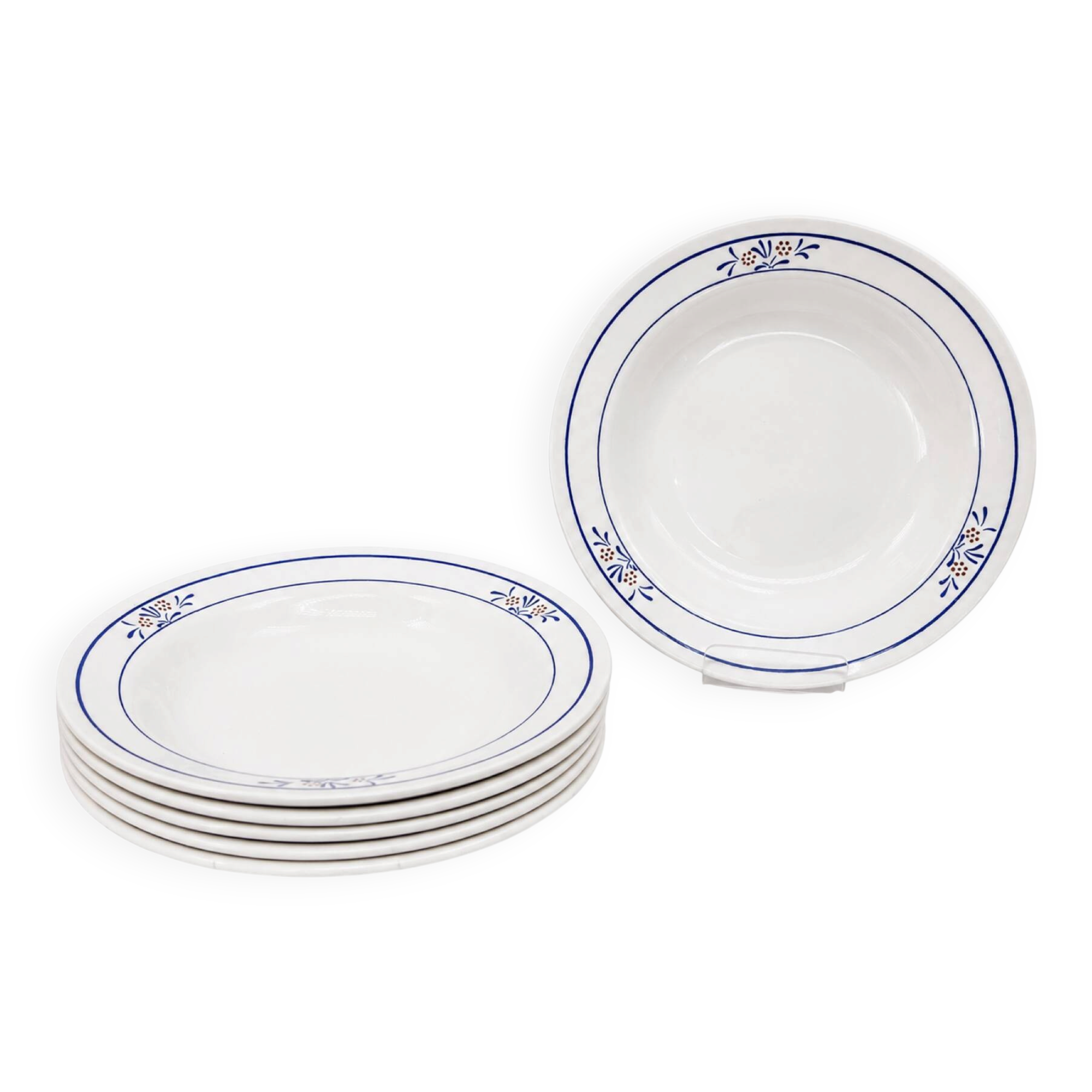 6 soup plates 1940s/50s