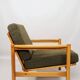 Scandinavian armchair green olive mid century modern design 1960