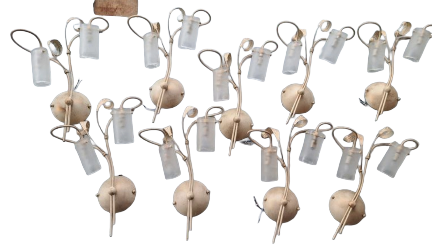 Murano glass wall lights – Italy - Gold