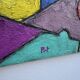 Abstract geometric coloured painting