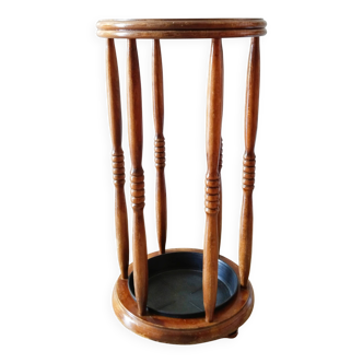 Antique umbrella stand, turned wood