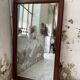 Late 19th century XL wooden mirror