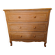 Louis XV / Provençal style chest of drawers – 3 drawers – Light patina (Ivory and Honey)