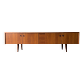 Vintage Scandinavian low sideboard in teak, 1970.