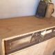 Low glass display cabinet