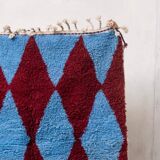 Handmade Moroccan pure wool rug, size 140 x 260 cm