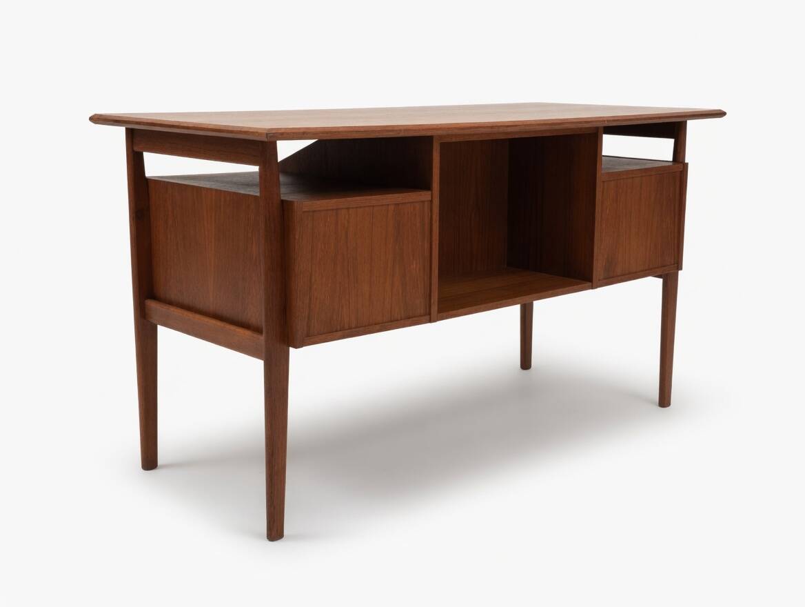 Teak Desk By Gunner Nielsen For Tibergaard, 1960s.