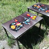 Two 70's ceramic coffee tables