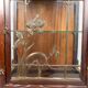 Art Nouveau Display Case, Bronzes and Carved Wood on a Lake Theme, 1900