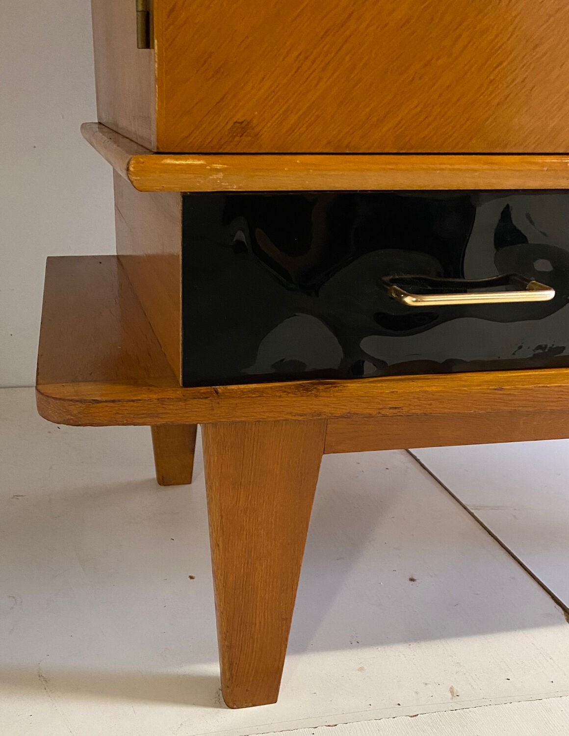 Vintage wardrobe with compass feet from the 60s