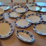 Service assiettes plates Badonviller modèle Bourgogne
