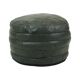 Pouf rond vintage patchwork simili cuir 49 cm