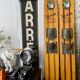 Paire de ski nautique en bois
