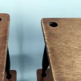 Square Walnut Coffee Table Model "T8" by Vico Magistretti for Azucena, Italy