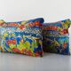 Set of 2 vintage ikat cushion covers 48x30 cm