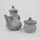 Annette Roux teapot and sugar bowl in Vallauris