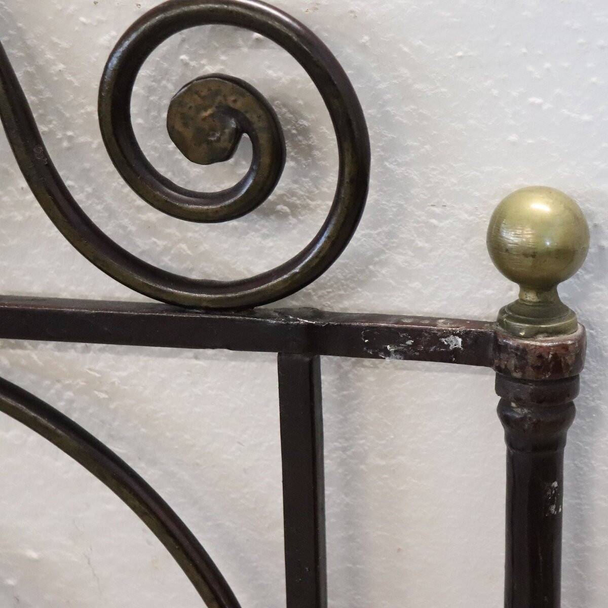 Pair Of Antique Headboards In Wrought Iron, Italy Early 19th Century