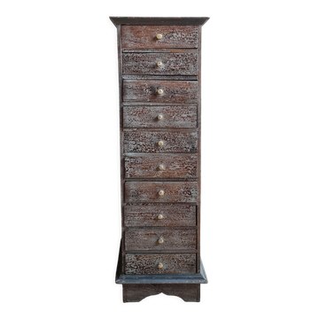 Column with workshop drawers, wooden, vintage, 50s
