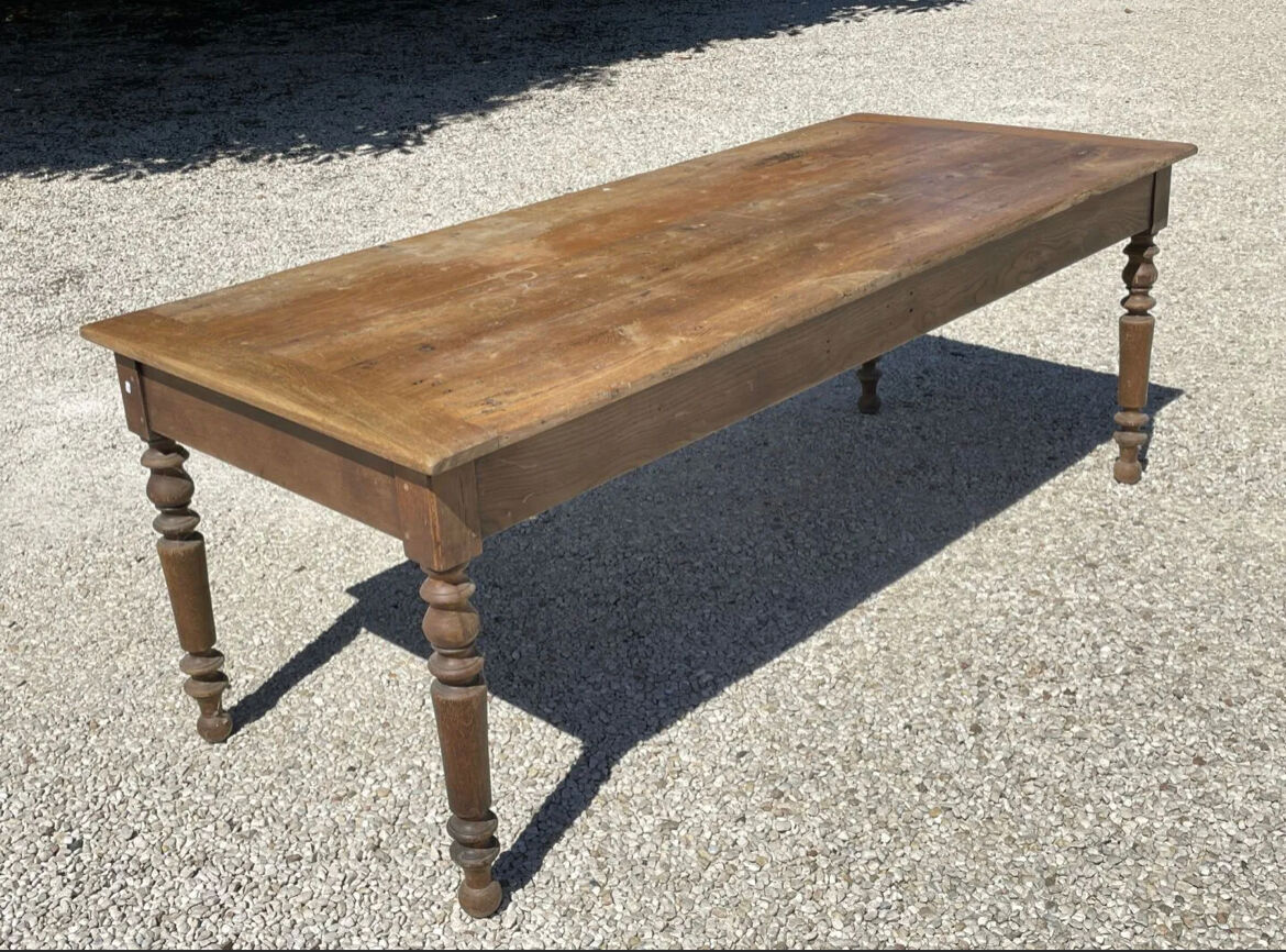 Table de ferme Louis Philippe en chêne massif