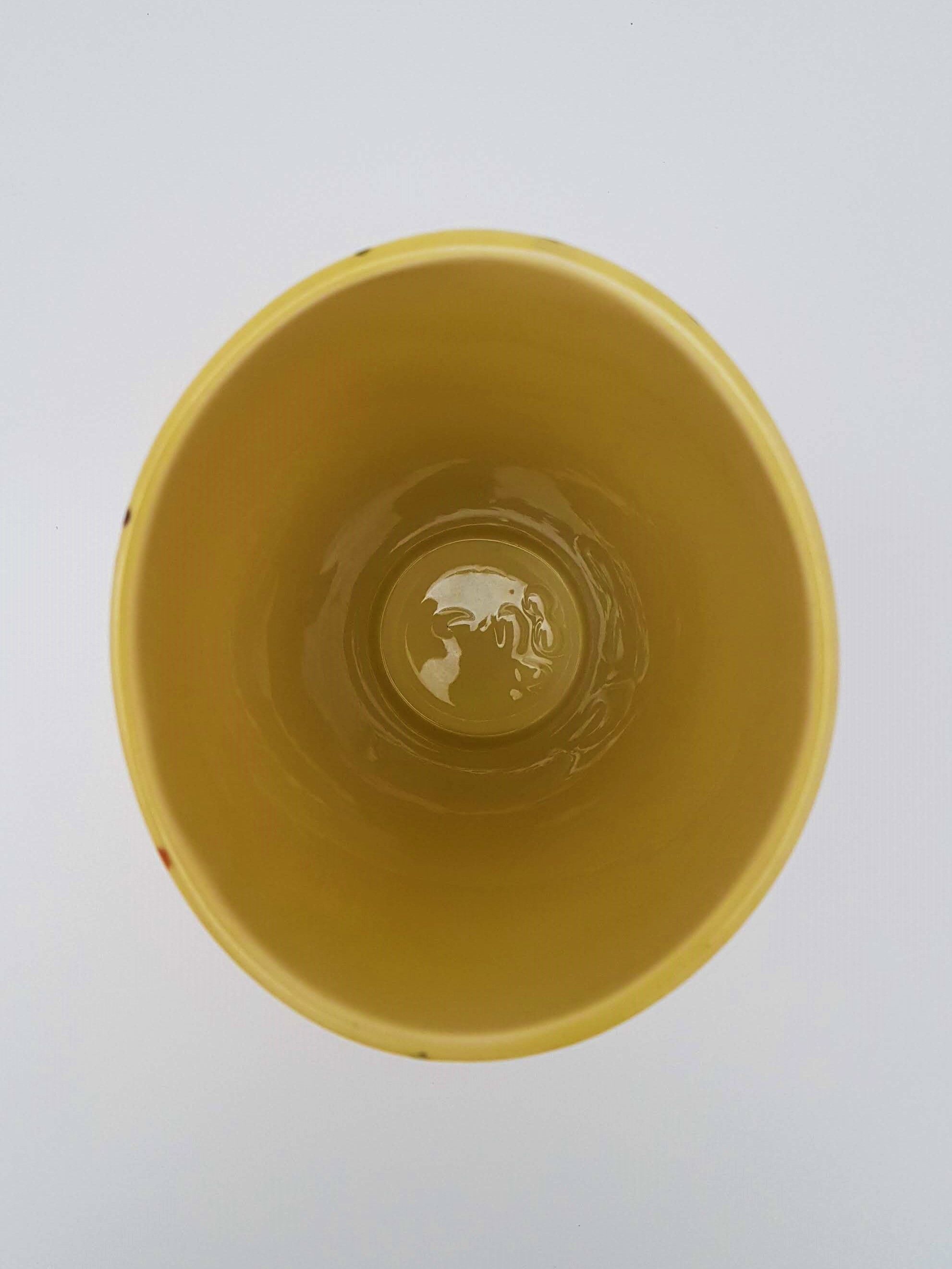 Hand - painted ceramic vase St-Clément - 50 years - perfect condition