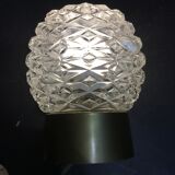 Molded glass wall lamp