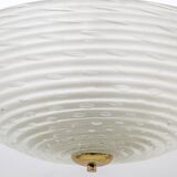 Ercole Barovier Art Deco Murano Glass Italian Pendant Chandelier "Pulegoso"