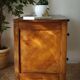 Commode basse en noyer, XXème