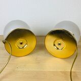 Pair of Mazzega Murano Hollywood Regency gold lamps