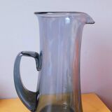 Scandinavian blue glass carafe