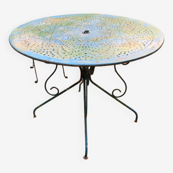 Wrought iron garden table