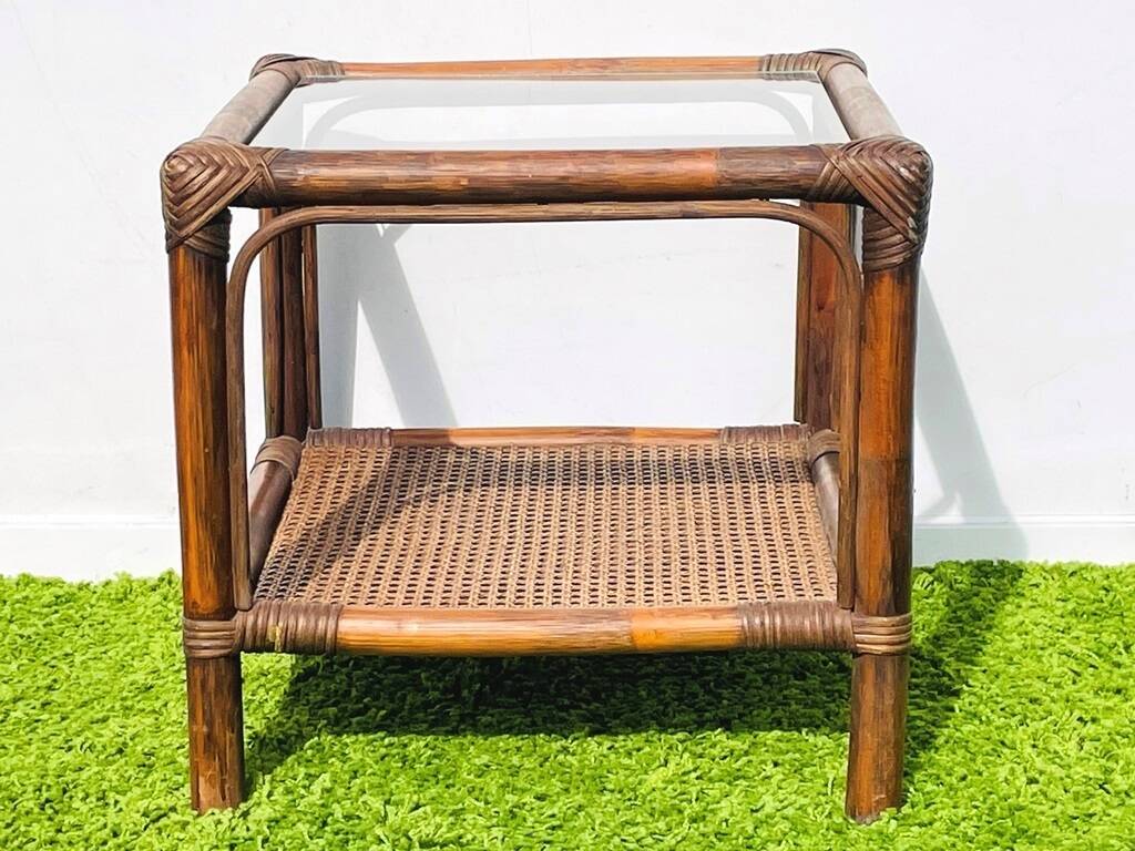 Bamboo coffee table. Vintage 70s.