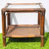 Bamboo coffee table. Vintage 70s.