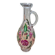 Painted glass carafe with flowers