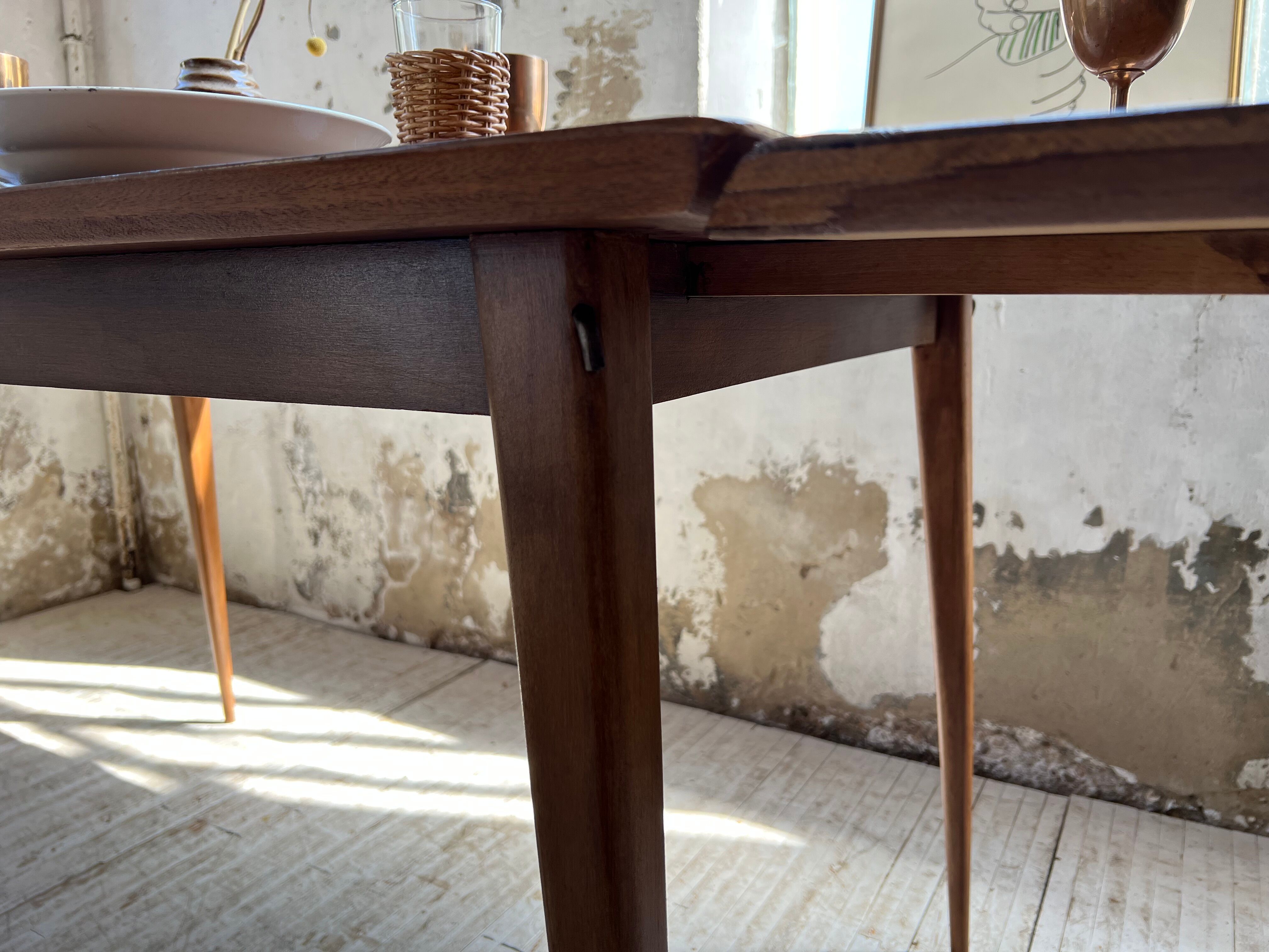 Vintage teak table with extensions, Denmark, 1960