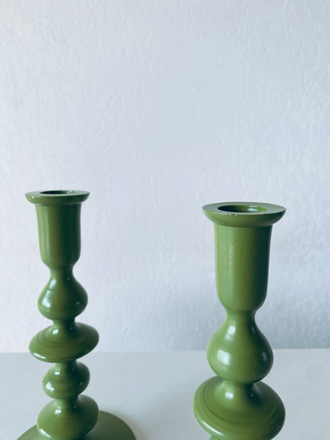 Pair of metal candlesticks