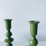 Pair of metal candlesticks