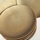 8 dessert plates village speckled blond stoneware