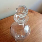 Engraved glass carafe