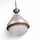 Large aluminium industrial hanging lamp 1970s height 55 cm